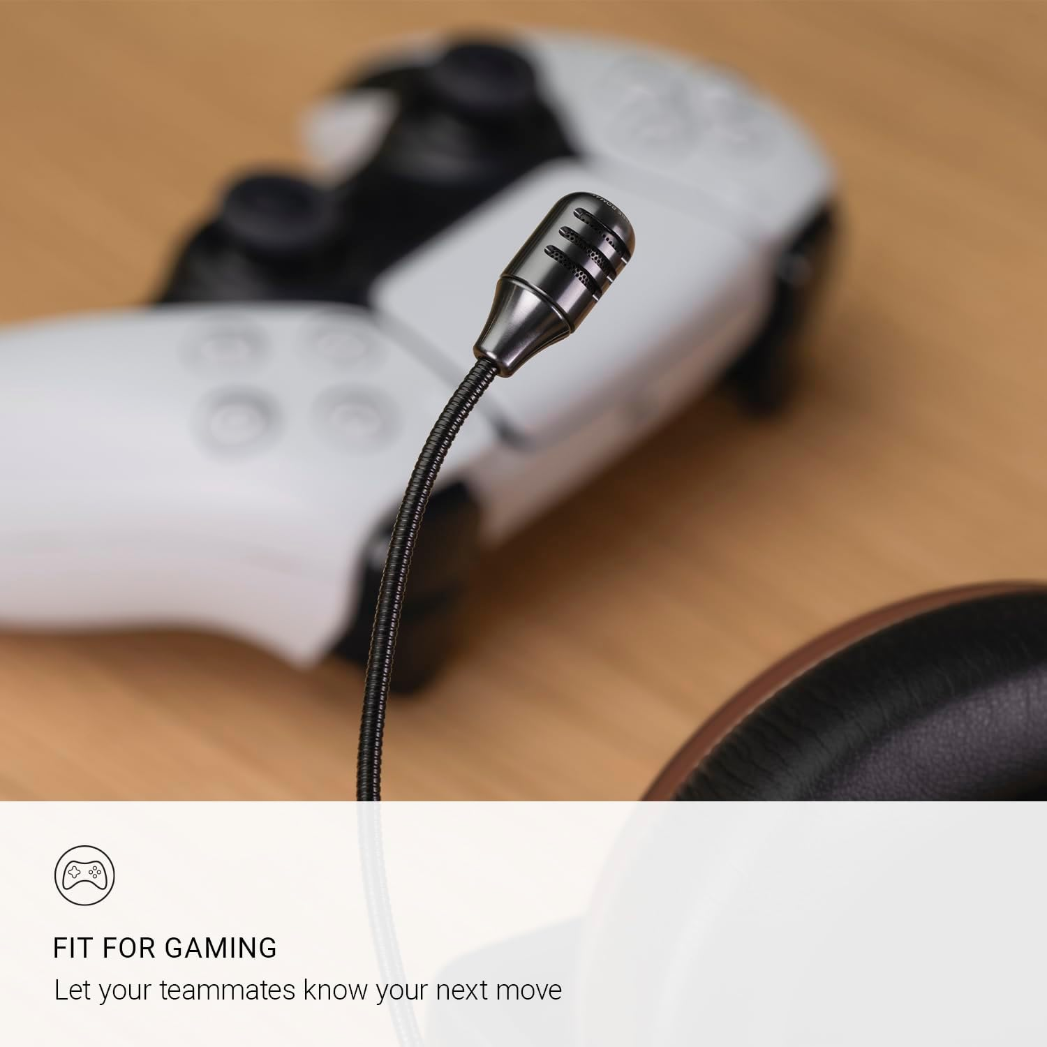 MEZE AUDIO | 99 Classic Walnut Gold & Boom Microphone Headset | Wired Over-Ear Headphones with Boom Microphone and Self-Adjustable Headband | Closed Back Headset for Gaming | Remote Work | Audiophile - Silver image number 6