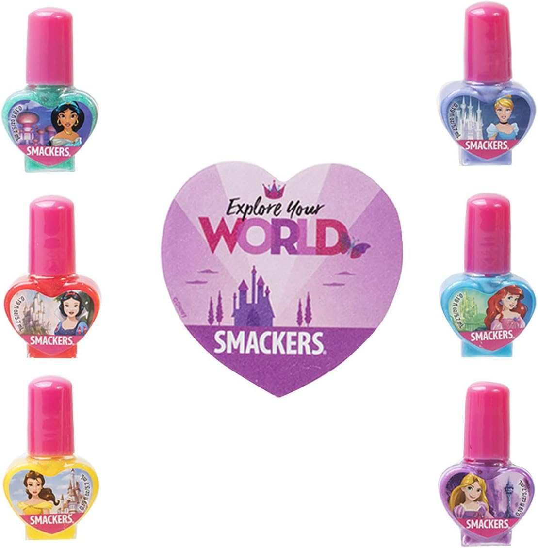 Lip Smacker Disney Nail Collection, Princess Nail Polish, Set of 6 Water-Based Polishes image number 2