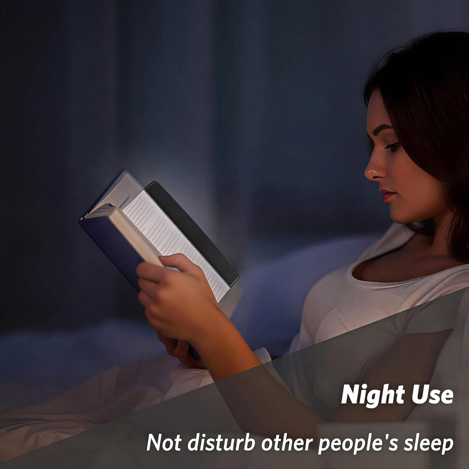 Eosnow Reading Light Leselampe Buch Klemme Portable ABS Bookmark Light Book Lights for Reading at Night Eye Care Lamp Juesi Flat Book Light for Reading in Bed Table Lamps image number 3