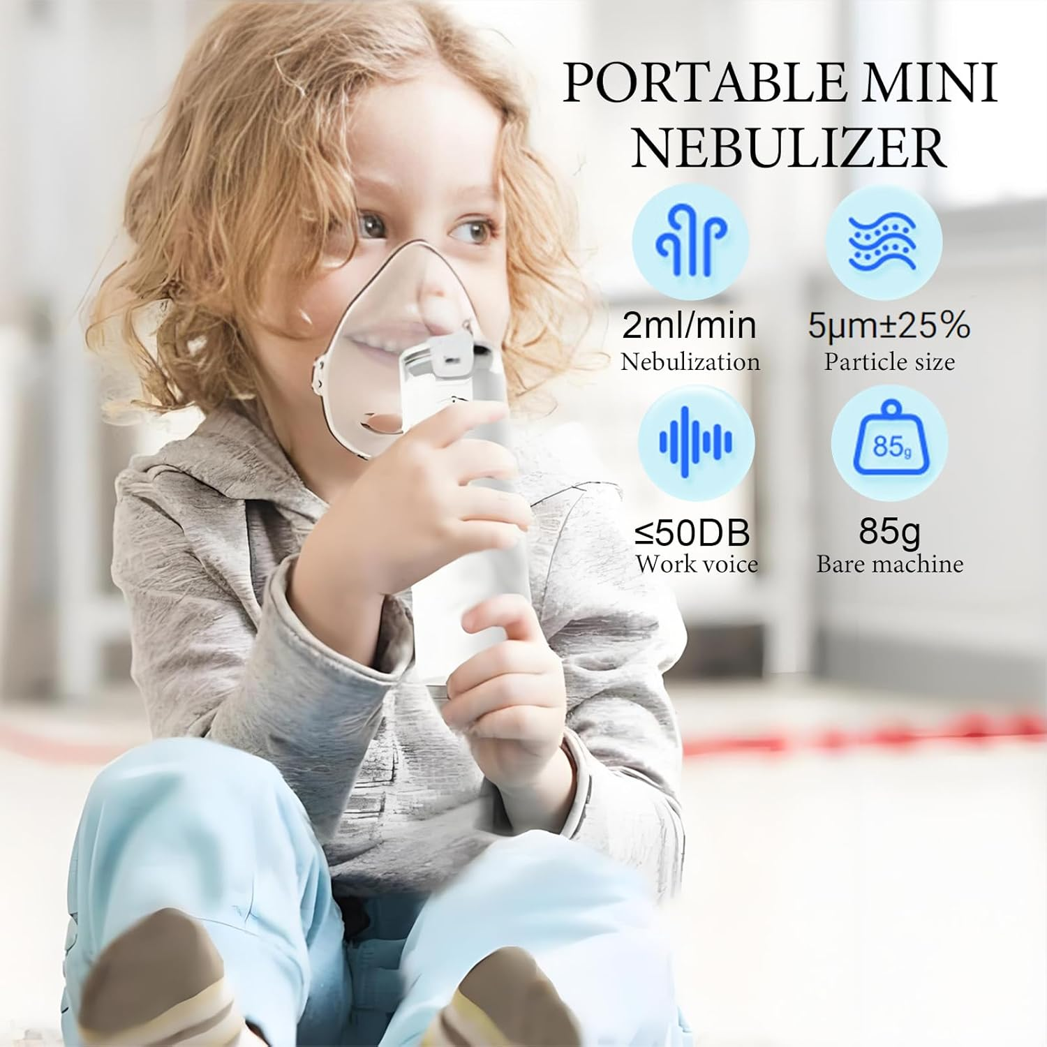 Portable Atomizer Hydrating Mist, Handheld Steam Inhalator for Home Office Daily Use Personal Portable Handheld Vaporizer for Kids and Adults, Cool Mist Steam Inhaler image number 1