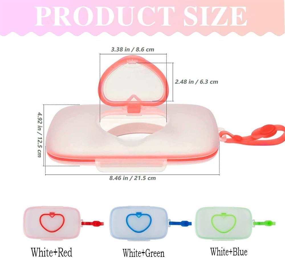 Baby Wipe Dispenser Case, Baby Wipes Dispenser, Refillable Wet Wipes Pouches Container Case, Baby Wet Wipes Pouches Baby Refillable Wet Wipe Dispenser, Reusable Wipe Holder Wipes Pouch Container,Pink image number 1