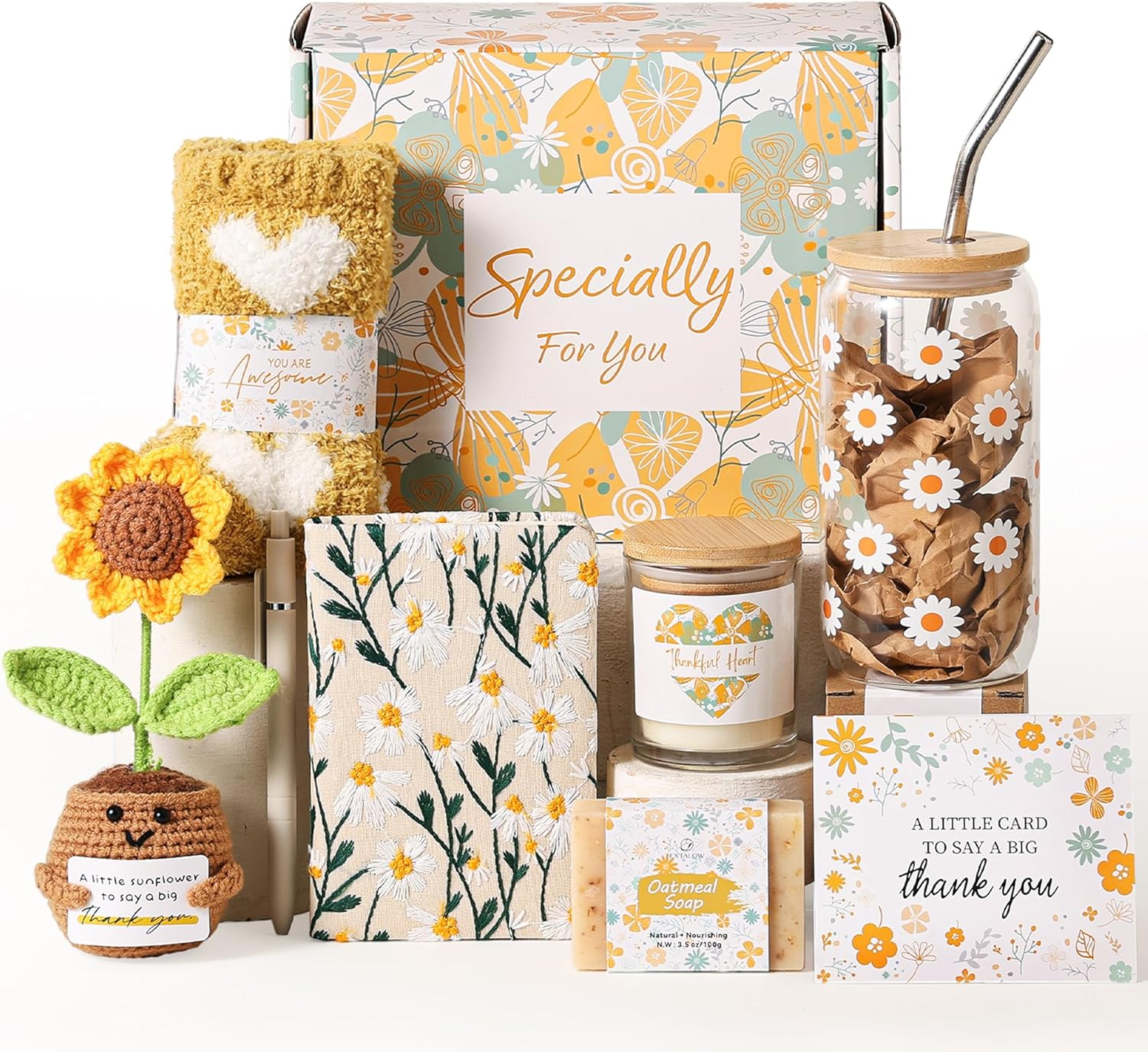 EXTALOW Thank You Gifts for Women,10Pcs Teacher Appreciation Gifts,Birthday Gift Basket,Employee Appreciation Coworkers Womenteachers Friends Mom Her Boss Nurse Secretary with Thanks Cards image number 4