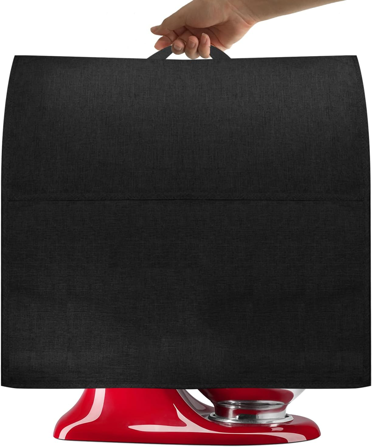 Stand Mixer Dust-Proof Cover for Kitchenaid Mixer，Multi Pockets for Various Kitchen Appliance Accessories，Water-Resistant，Easy Cleaning (Grey, Fit for Tilt Head 4.5-5 Quart)