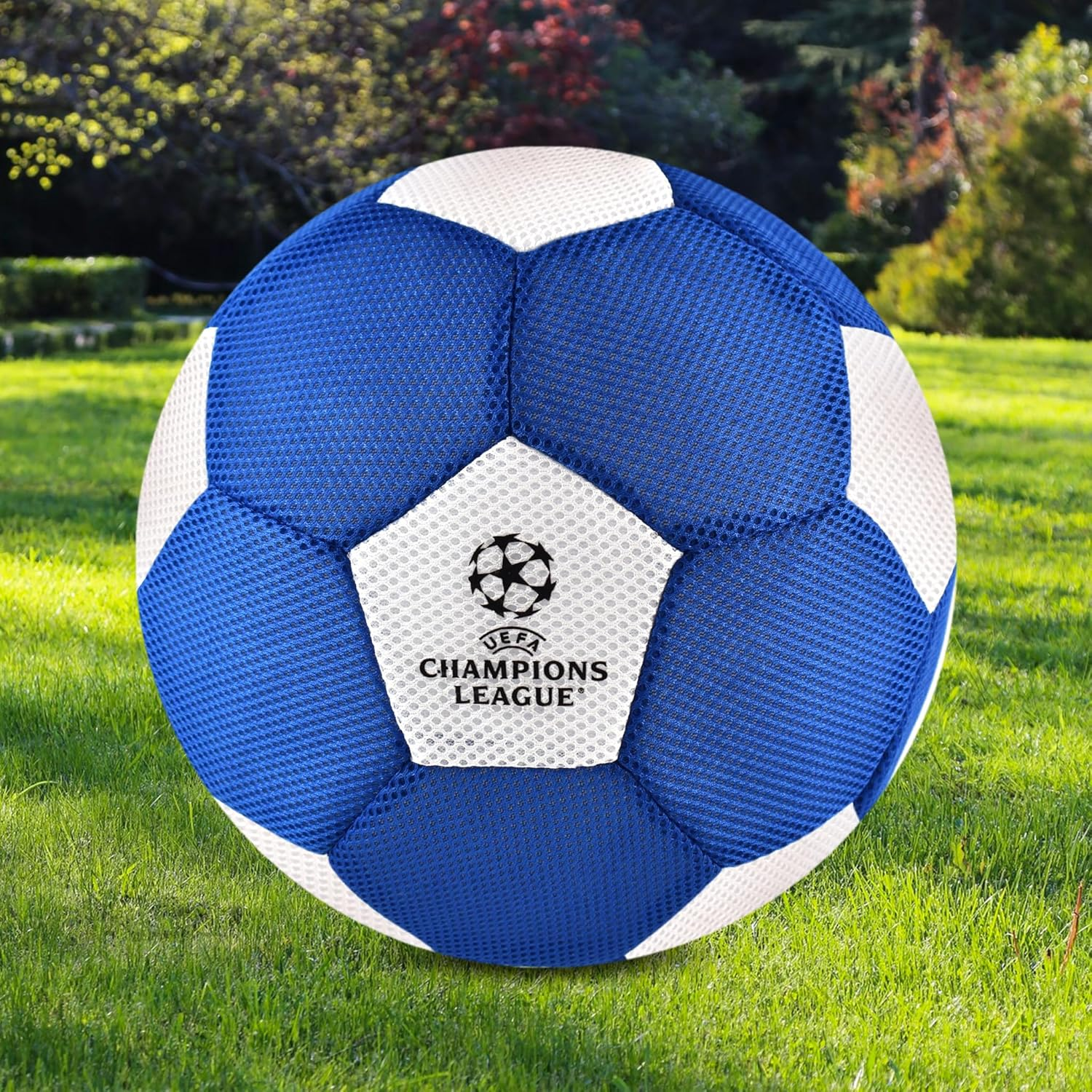 Hy-Pro Officially Licensed UEFA Champions League Football - Giant 14 Inch Mesh Ball for Football & Multisport Games Indoor and Outdoor - Soft & Bouncy Ball with Logo and Club Colours image number 2