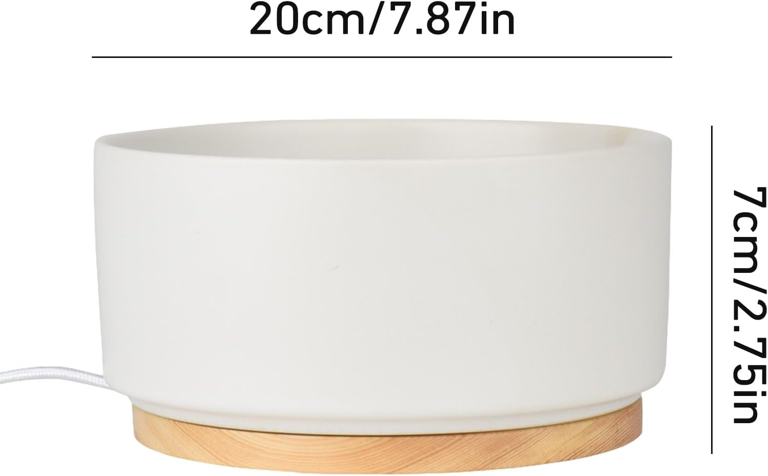 Heated Water Bowl, Ceramic Thermal Pet Bowl 1000Ml, Chicken Water Heater with 30&deg;C Constant Temperature, Battery Operated Heated Pet Bowl, USB Heating Dog Heated Bowl for Winter