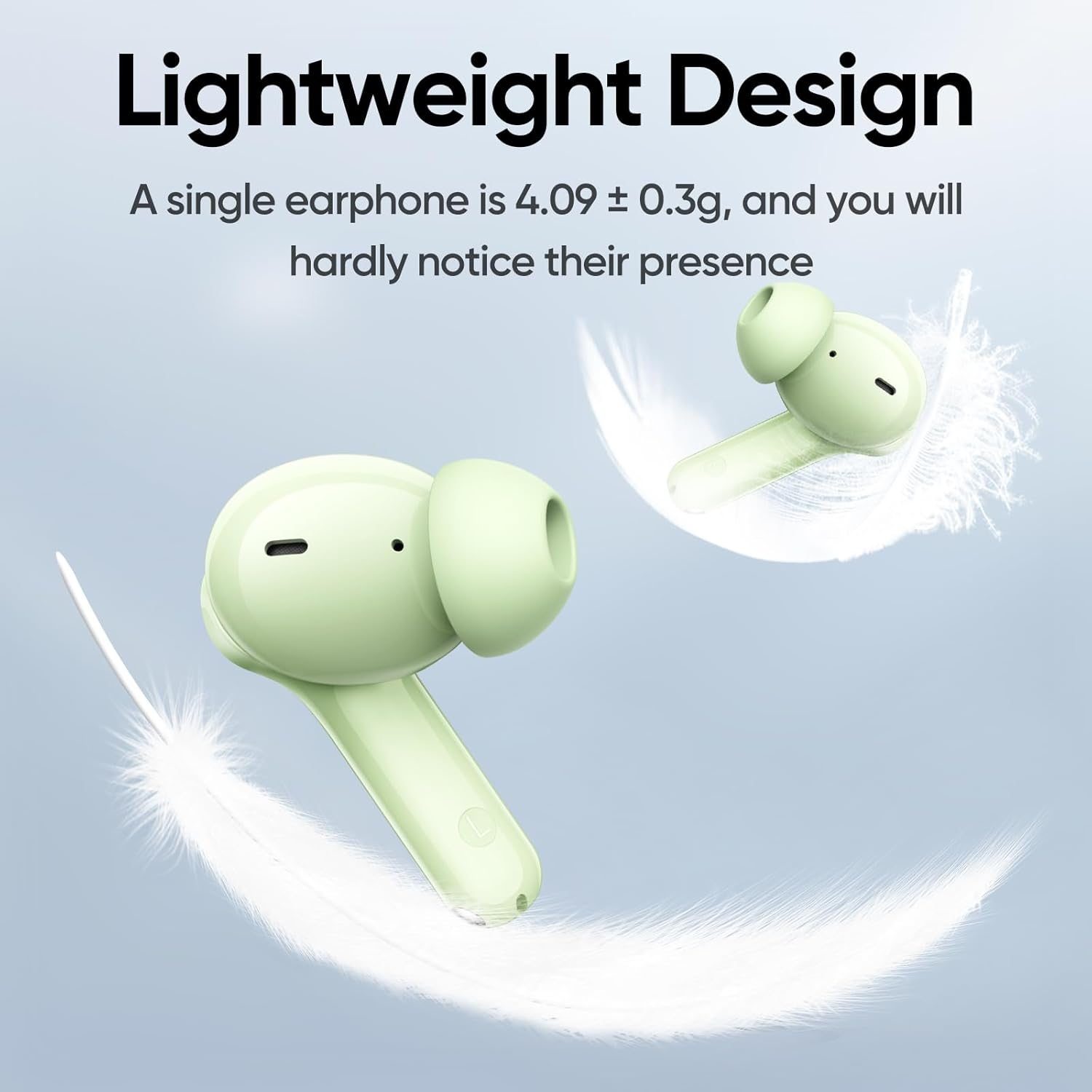 Realme T110 True Wireless Earbuds, 10Mm Dynamic Bass Driver, 38 Hours Playback, AI ENC Noise Cancellation, Lightweight in Ear Headphones, IPX5 Water Resistance, Bluetooth 5.4, Country Green image number 3