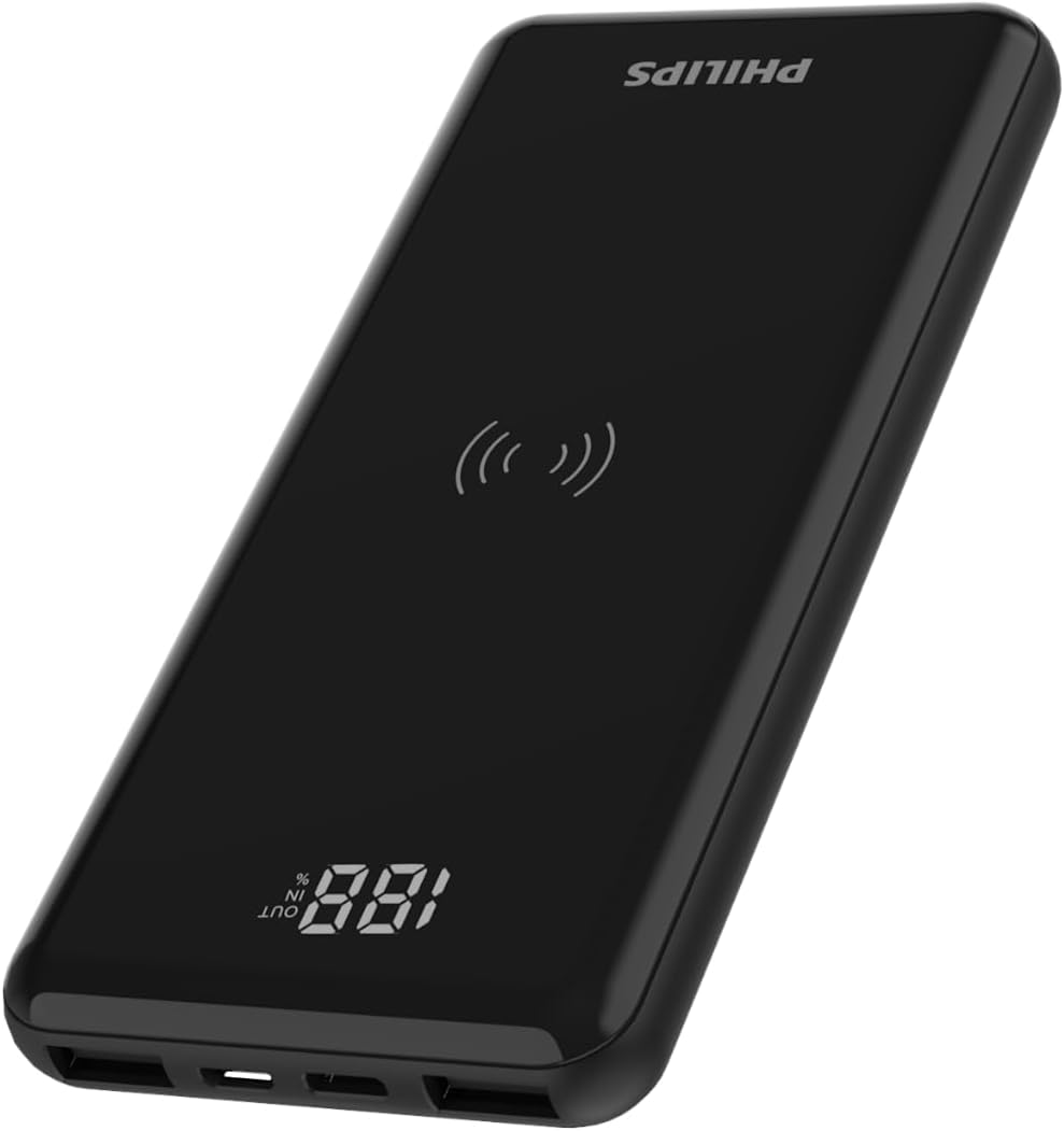 Philips Magnetic Wireless Powerbank 10000Mah Power Bank USB Portable Charger Reliable 5V 2.1A Iphone 17/16/ & 15 Pro/ 16 & 15 &14 Pro Max/13/12 Series (Gloss Matt) - Gloss Matt image number 5