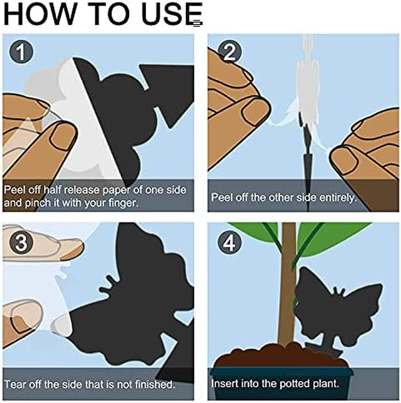 50 Pack Sticky Traps,Fruit Fly Traps Fungus Gnat Traps,Black Sticky Bug Traps Non-Toxic and Odorless for Indoor Outdoor Use Protect the Plant image number 4