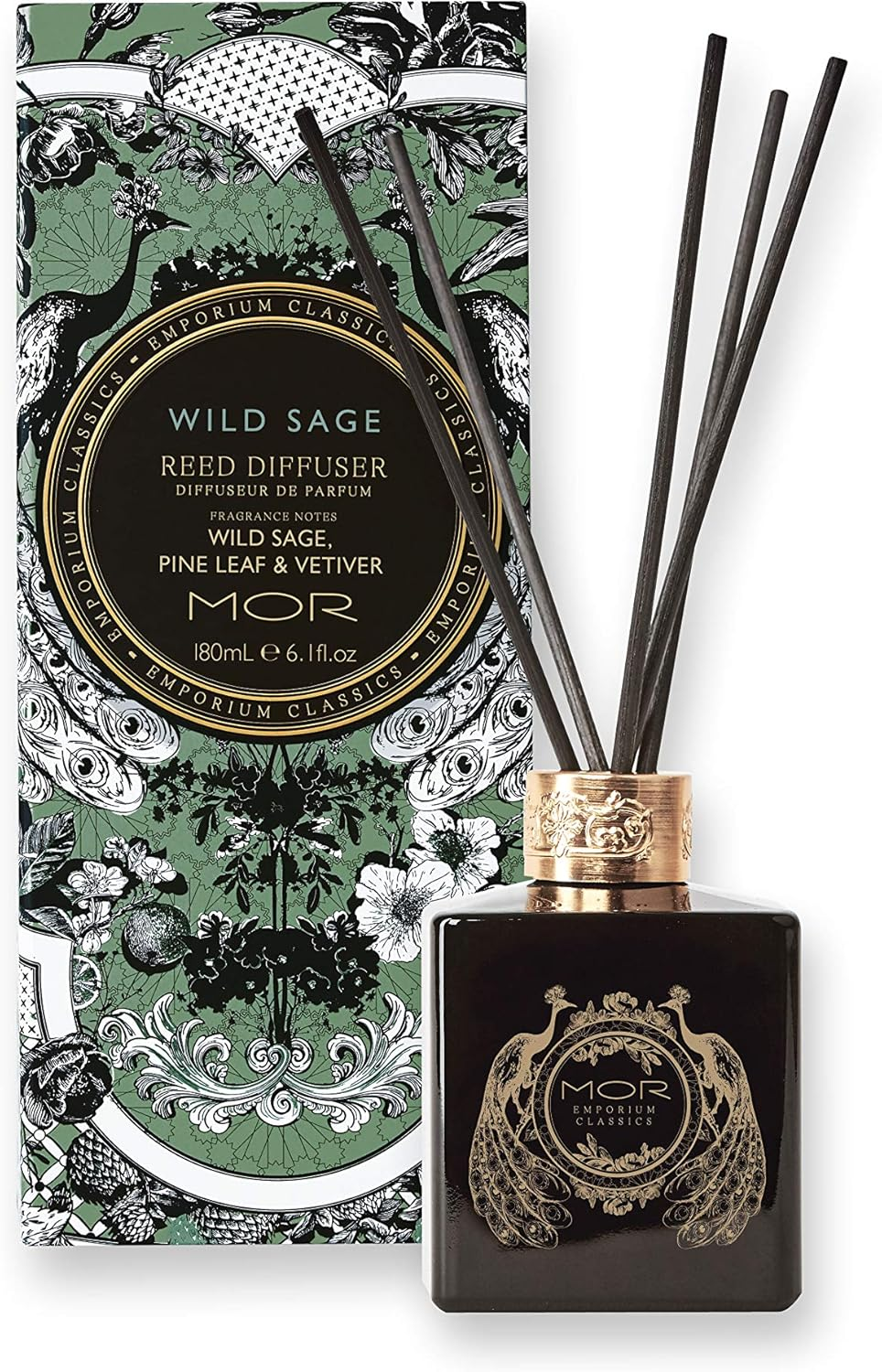 MOR Boutique Emporium Classics Wild Sage Reed Diffuser, 180Ml