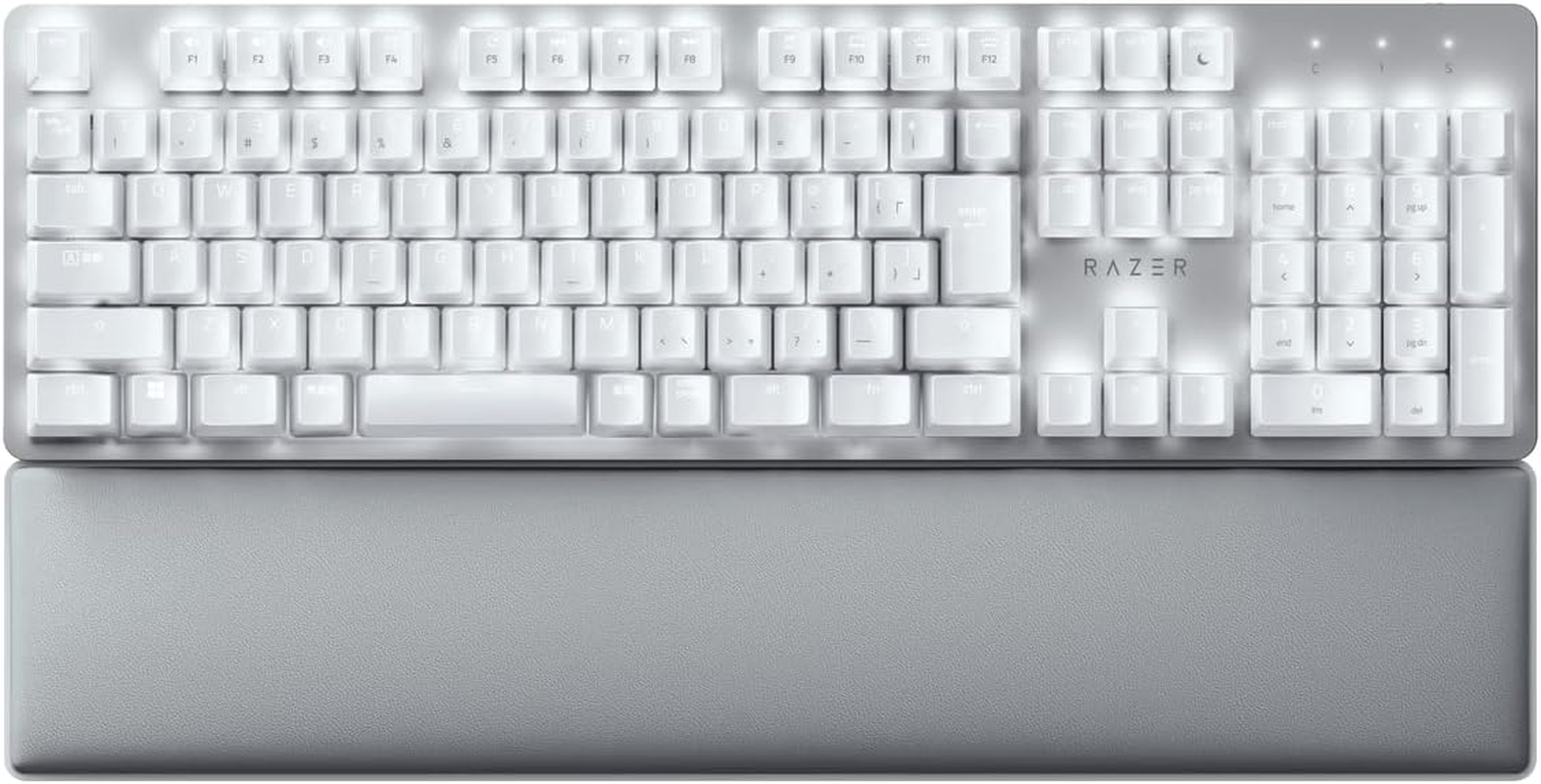 Razer Pro Type Ultra JP Mechanical Keyboard, Wired, Wireless, 2.4 Ghz, Bluetooth, Quiet, Yellow Axis, Ergonomic Design, White LED Backlight Key, Japanese Layout, RZ03-04110800-R3J1 image number 3