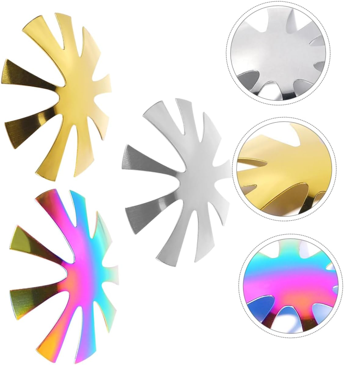 MERRYHAPY 3Pcs French Manicure Stencils Nail Art Tools for Manicure Nail Stencils image number 4