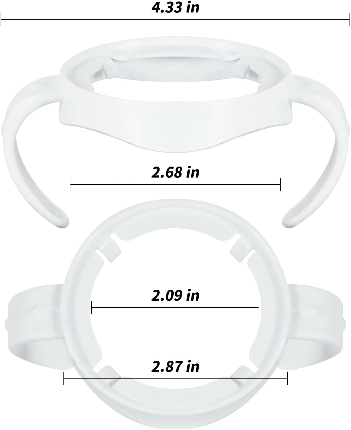 4 Pack Compatible Baby Bottle Handles for Philips Avent Natural Baby Bottles,Baby Bottle Holder - White
