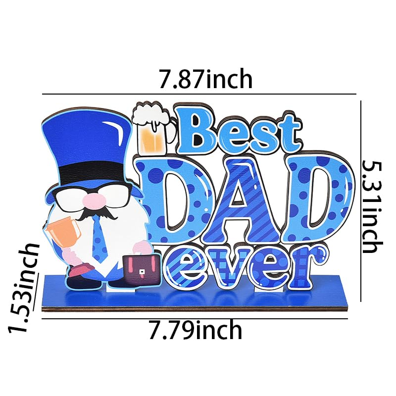 Dad Fathers Day Table Decorations Dad Birthday Party Supplies Father Day Centerpieces Best Dad Ever Plaque Dad Signs for Home Decor Dad Decorative Signage Dad Wood Decor Housewarming Gifts for Dads image number 1