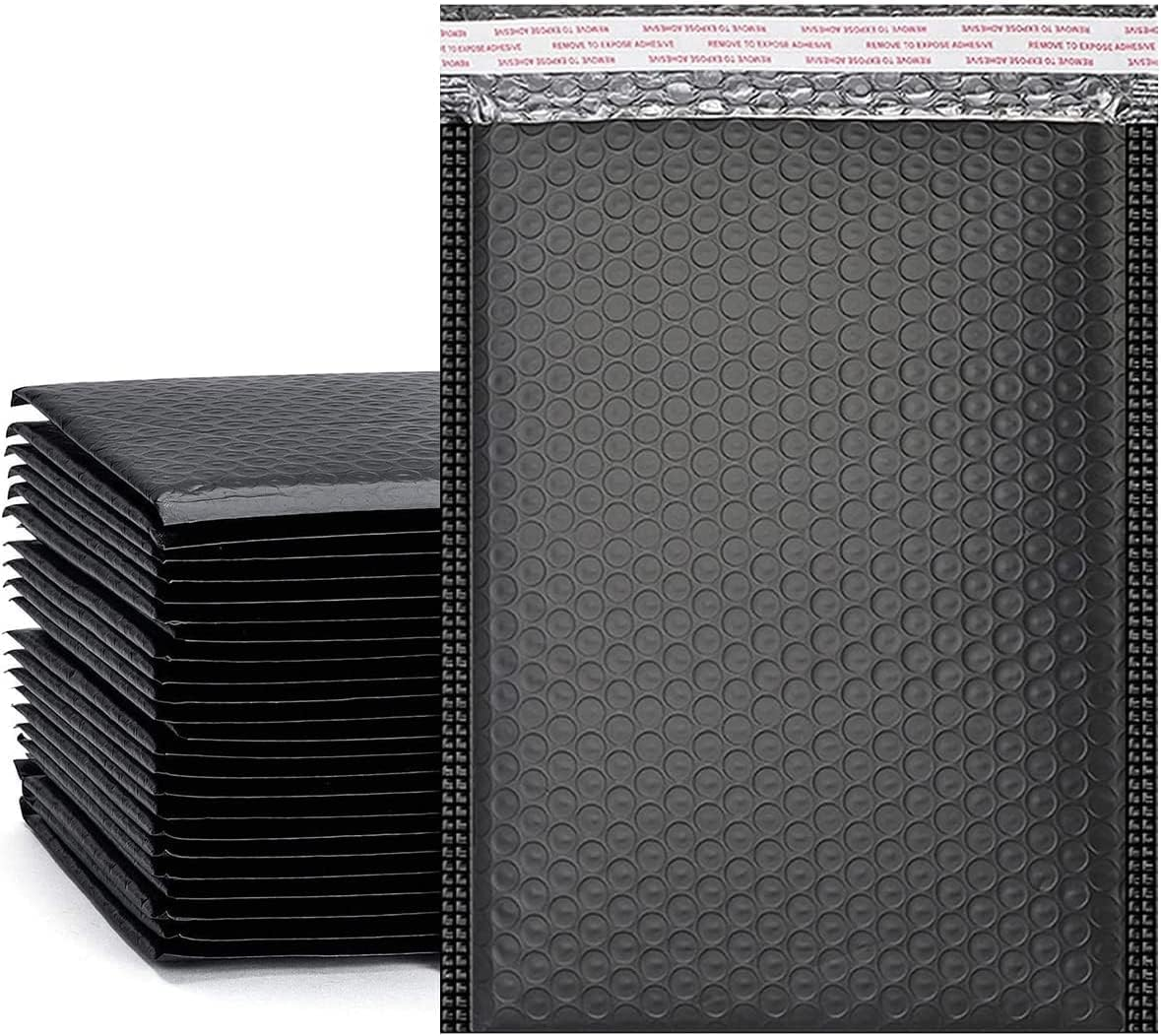 DERAYEE Pack of 30 Black Bubble Envelopes 18 X 23 Cm Self-Adhesive Padded Envelopes for Shipping Goods image number 6
