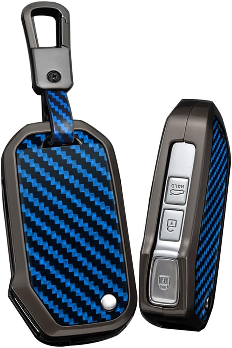 Ontto Alloy Car Key Fob Cover Fit for KIA Sportage R GT Stinger GT Sorento Ceed CD Cerato Forte 2018 2019 Flip Key Case Keyring Smart Key Shell Holder Keychain Protector Accessories Black A