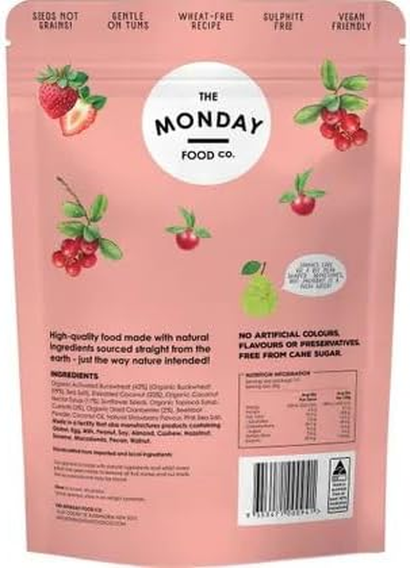 The Monday Food Co. Activated Buckwheat Granola Sweet Berry 500G