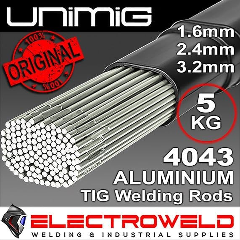 1Kg 3Kg 5Kg UNIMIG 4043 3.2Mm Aluminium TIG Filler Rods Alloy Welding Sticks (2.4Mm | 1Kg) image number 1