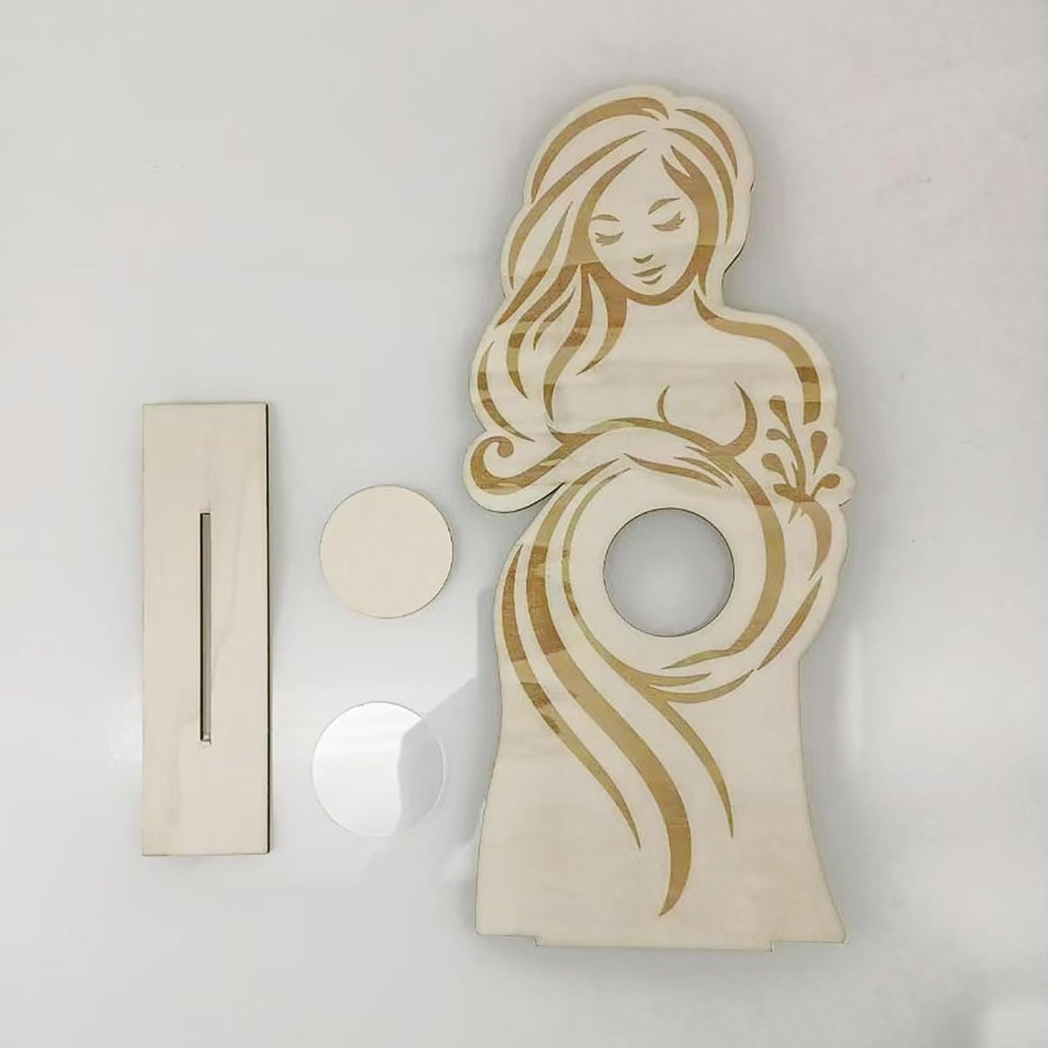 Ultrasound Frame, Wooden Baby Photo Keepsake, 12.6X5.91 Inches, Exquisite Craftsmanship, Pregnant Woman Picture Ornament, Memorable Frame for Expectant Mothers-To-Be image number 2