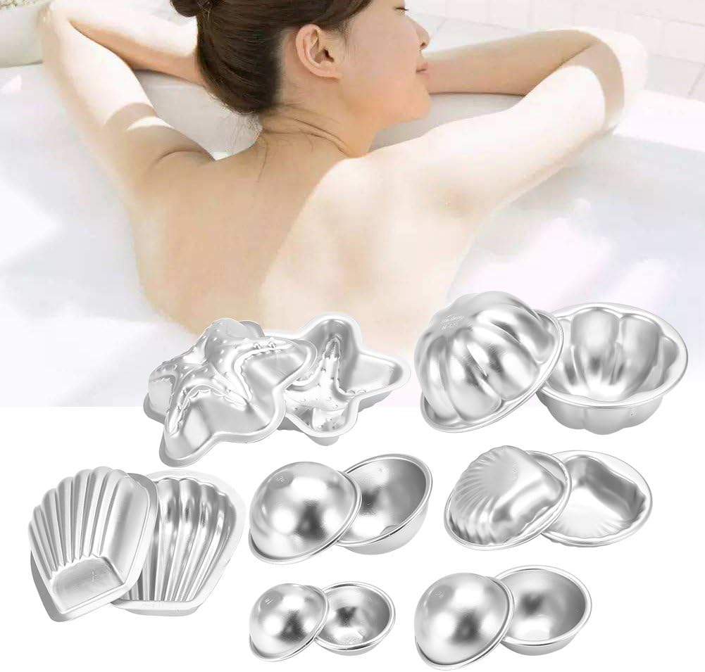Bath Bomb Shapes Stainless Steel, Mini Bath Bomb Shapes Aluminum Alloy Bath Bomb Shapes Carbonated Crafting DIY Cake Tools(Set 8) image number 6