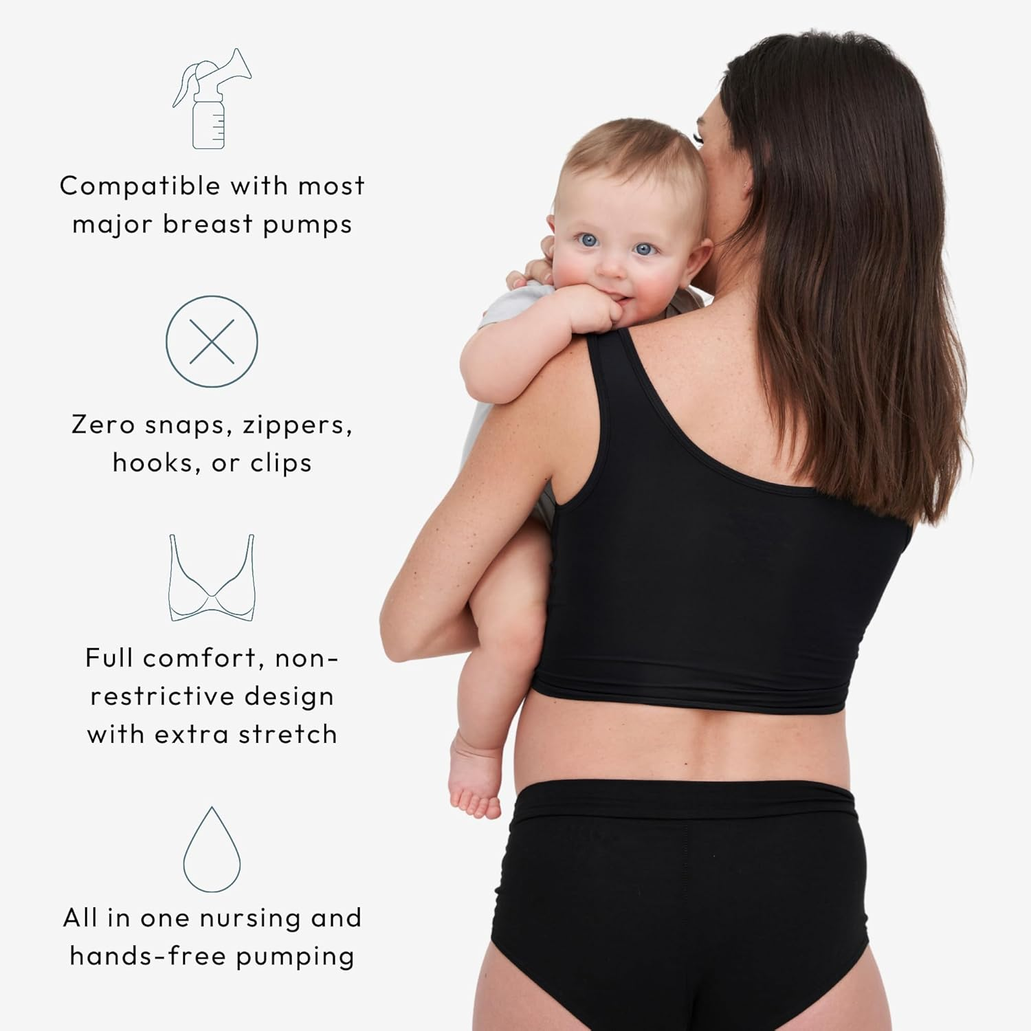 Larken X Relaxed Bra &ndash; All in One Nursing and Hands Free Pumping