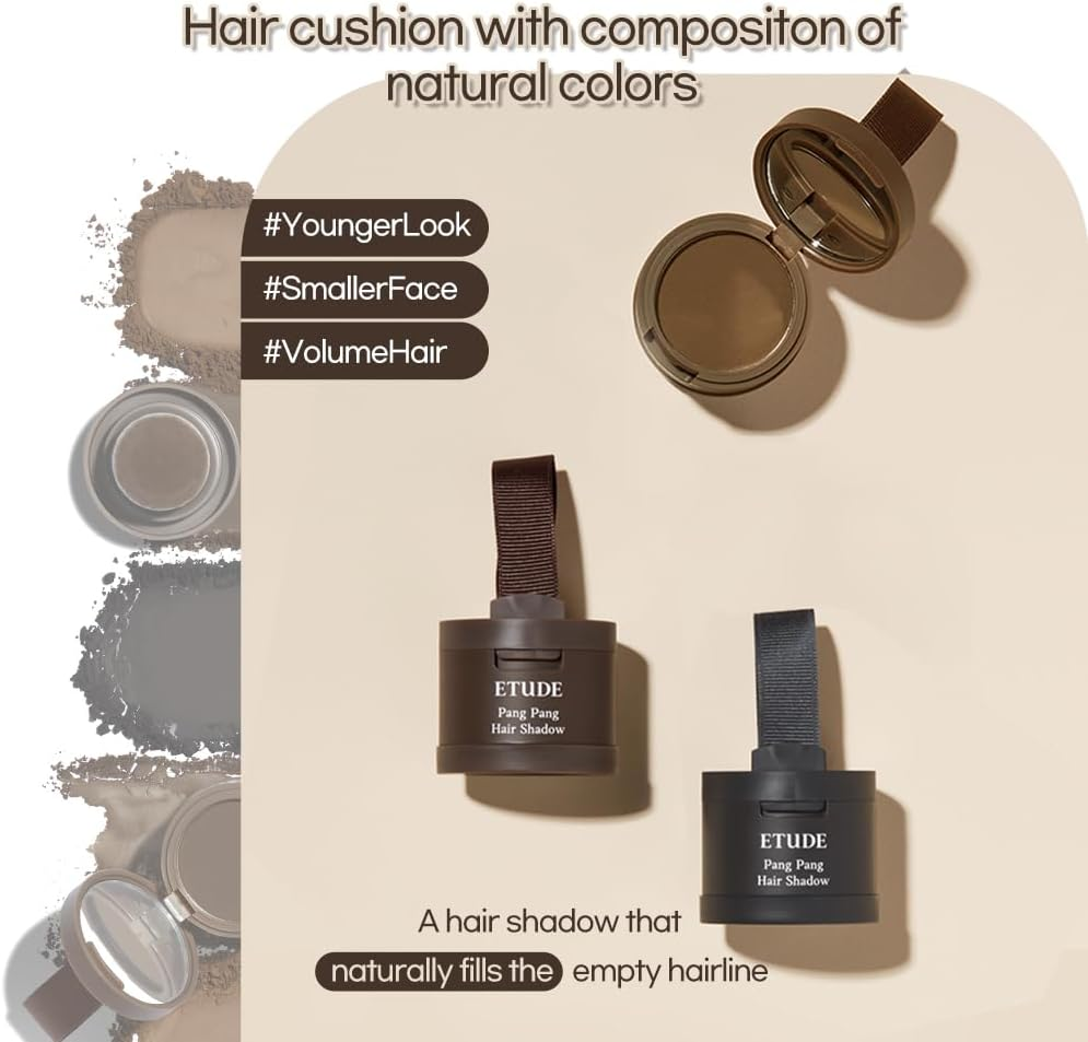 ETUDE Pompoms Hair Shadow Natural Black/Waterproof/Facial Makeup Hairline Hair Thin Hairline Powder image number 2