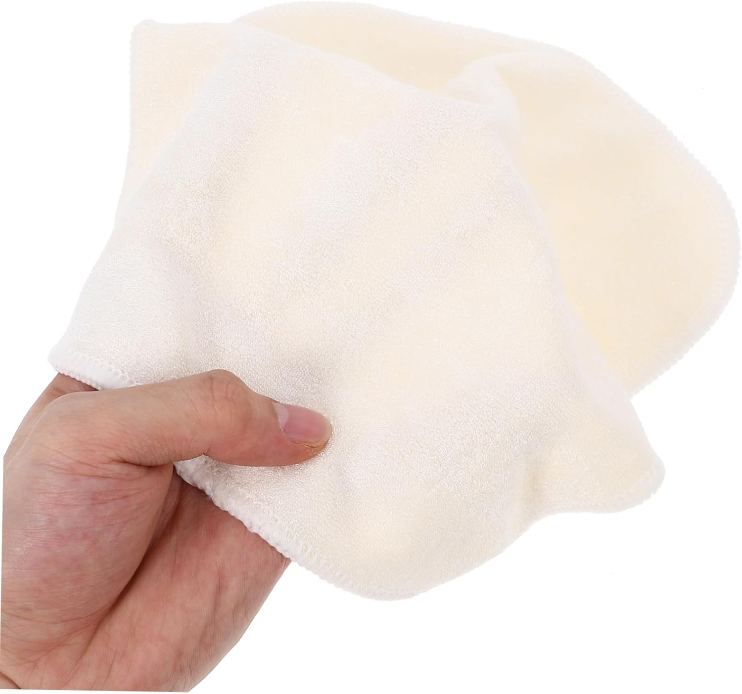 MOLUCKFU 5Pcs Reusable Bamboo Fiber Face Washcloths Soft Exfoliating Towels for Gentle Face Cleaning Care Washable Cloths for Men and Women