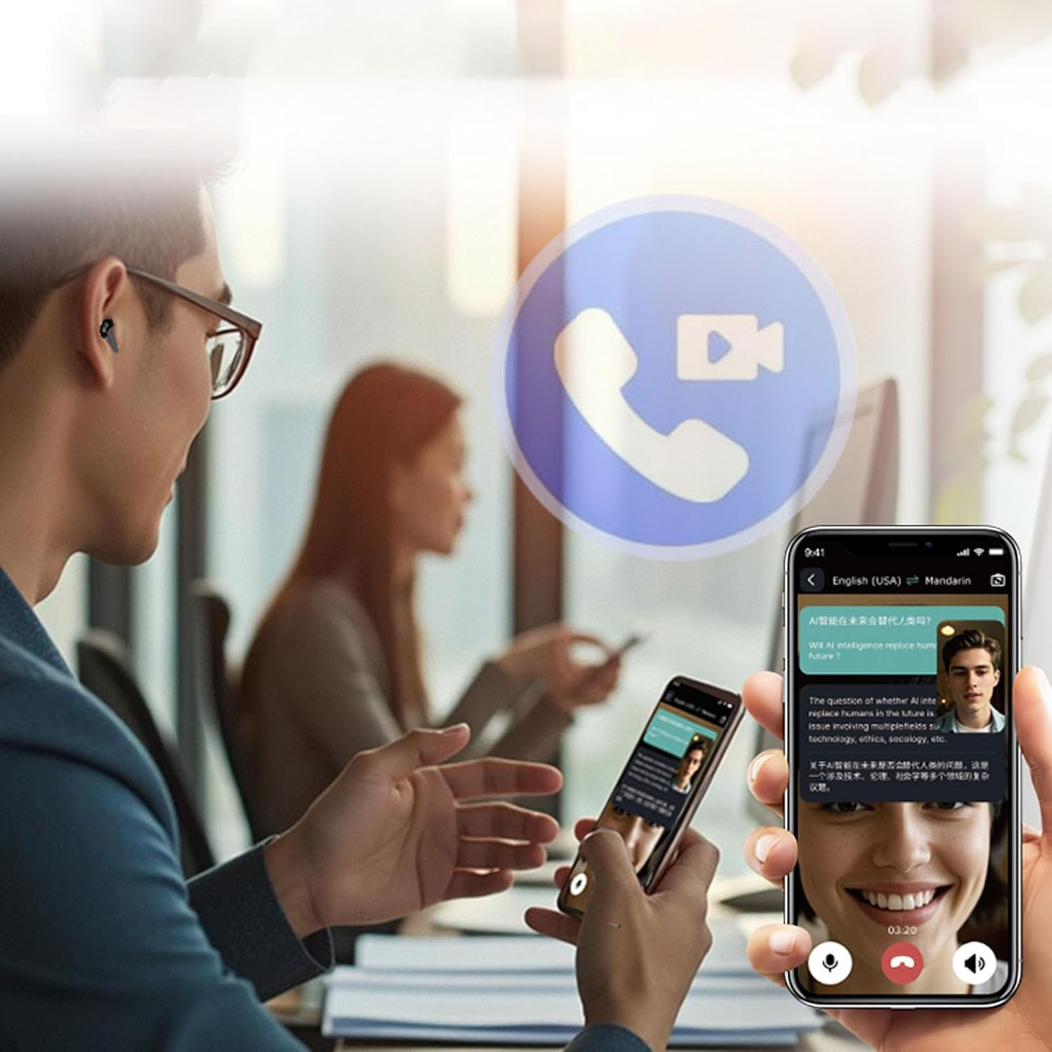 Jectse AI Wireless Translation Earbuds 164 Languages Real Time Translator Earphones for Business Study image number 2