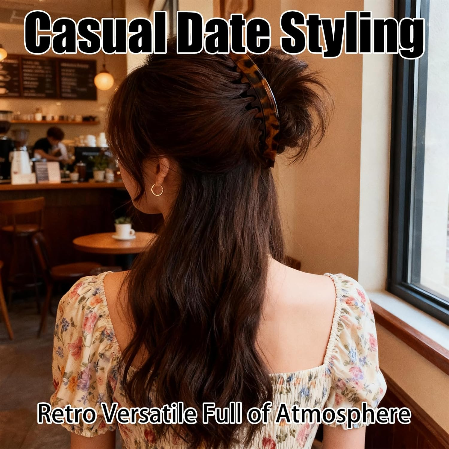 Banana Hair Clips, Large Hair Clip for Thick Hair, Strong Hold Ponytail Banana Clip, Double Comb, Long Clips, French Hair Accessories for Girls and Women, 7 Pieces image number 4