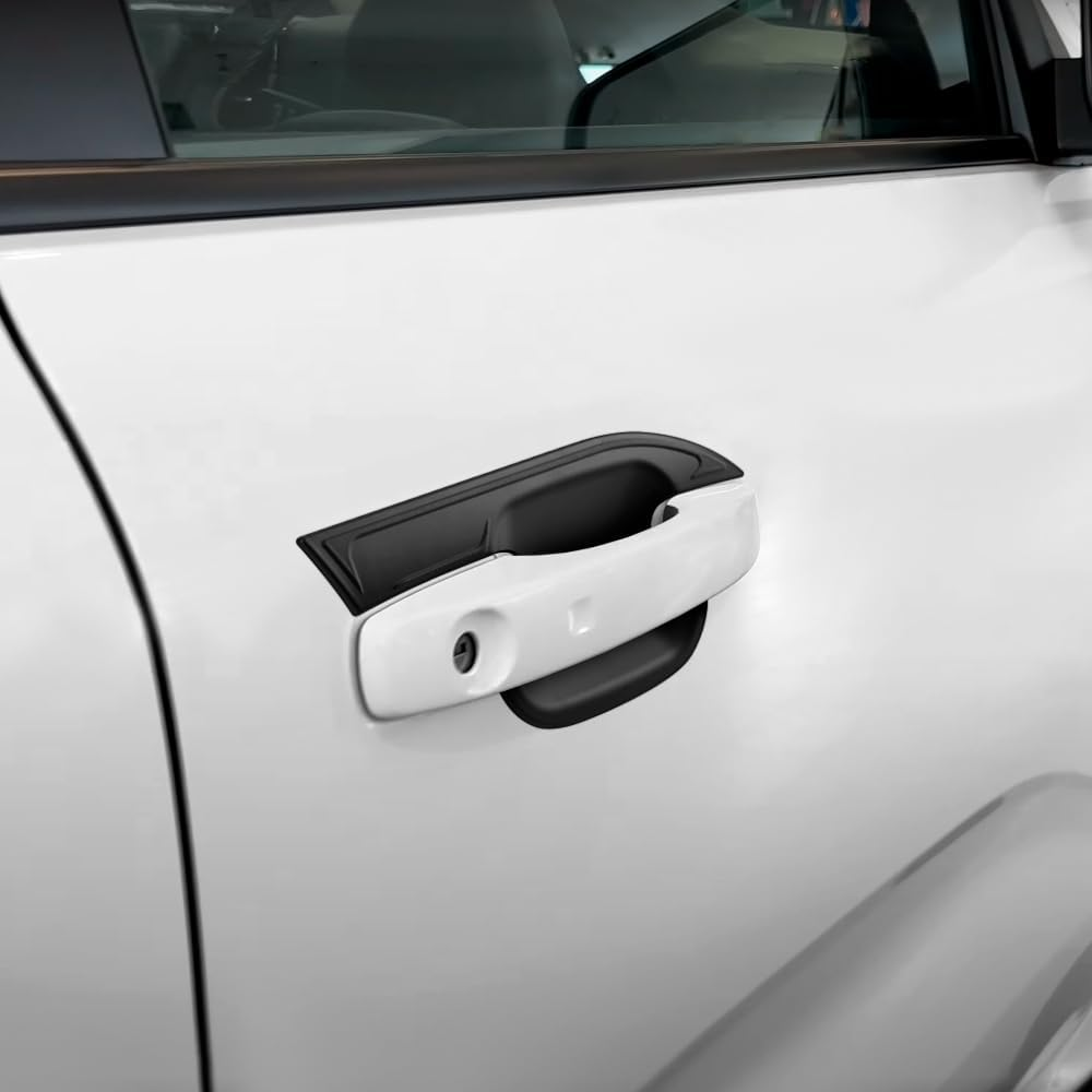 SUERAUTO4X4 Door Handle Bowl Insert Cover for Ford Ranger Next Gen 2022 2023 2024 Accessories, Car Door Handle Scratch Protector Cup Guard Trim Matte Black, 4PCS image number 5