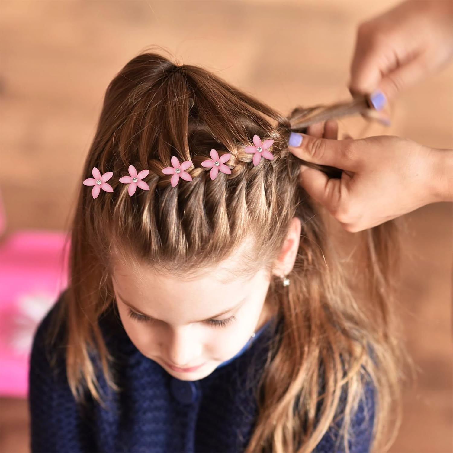 10 Pcs Mini Flower Hair Claw Clips, Flower Hairpins,Non-Slip Mini Hair Clips,Mini Hair Claws Pins, Kids Gift,Hair Accessories for Women Bridal for Girls Wedding Hair Accessories Decorative image number 6