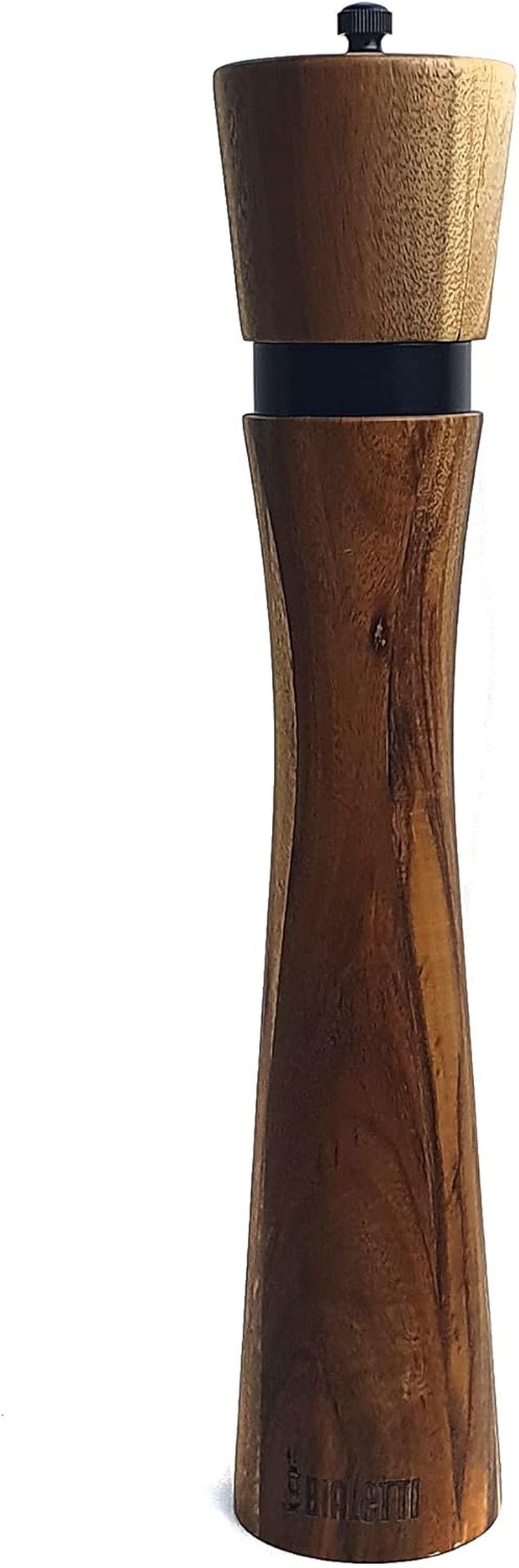 Classica Acacia and Black Steel Salt and Pepper Grinder, 30Cm