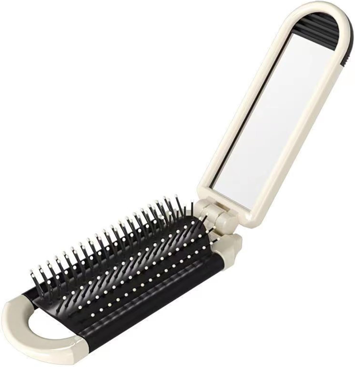 CTOUUGRS 2 Pack Folding Travel Brushes for Hair, with Detachable Mirror, Portable Scalp Massage Comb for Women Men, Compact Hairbrush for Purse Gym Travel Outdoor Styling Essentials image number 2