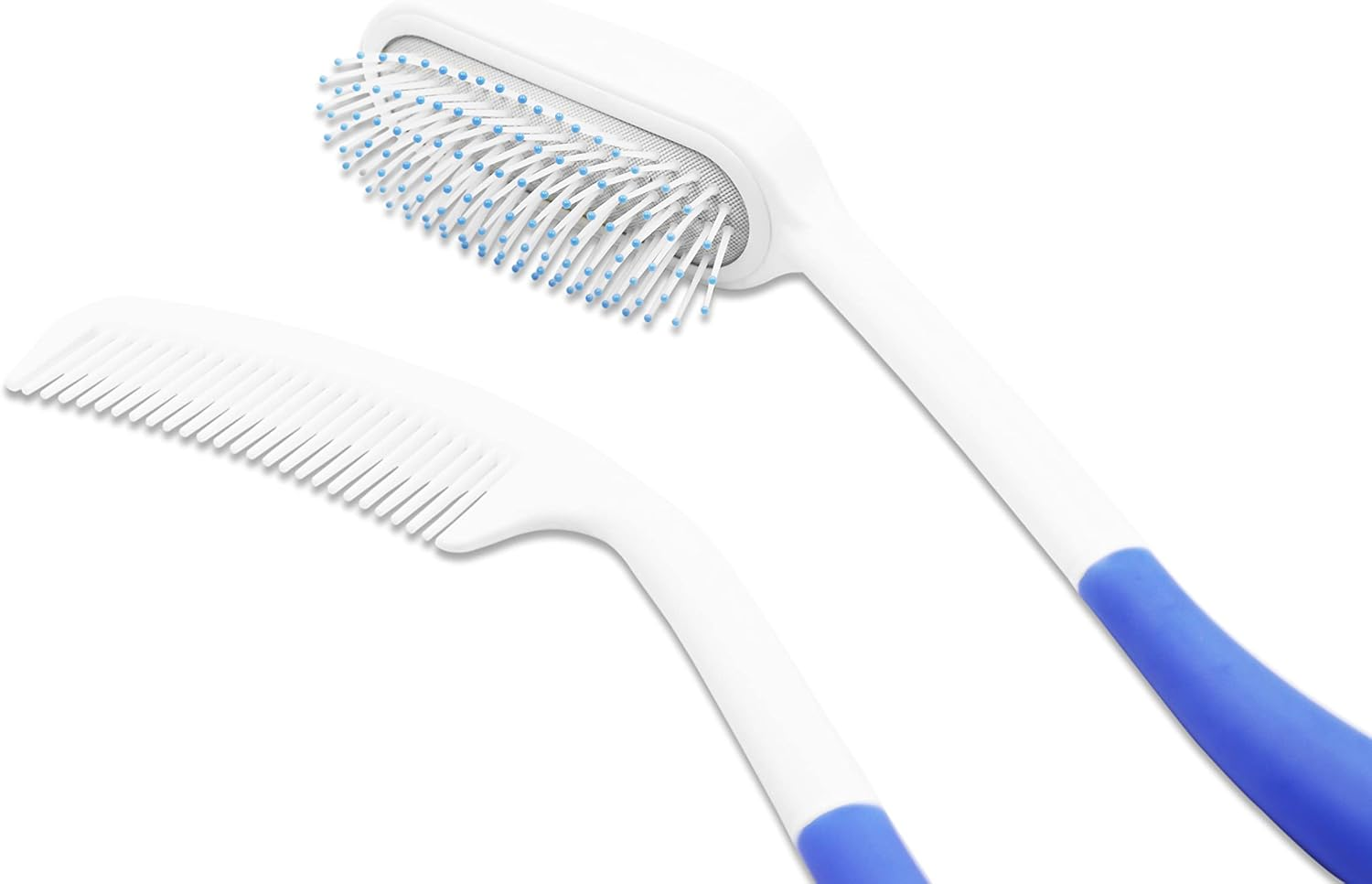 KMINA - Hair Comb and Hair Brush with Long Handle (Pack), Comb with Long Handle, Brush Hair Long Handle, Hair Brush for Seniors image number 2