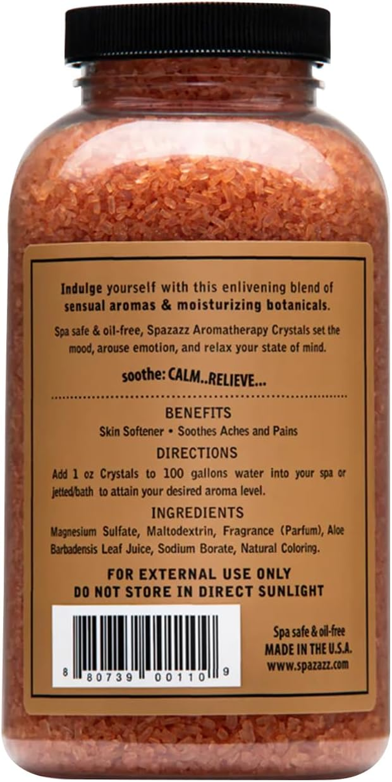 Spazazz SPZ-110 Escape Aromatherapy Crystals Container, 22-Ounce, White Musk Jasmine Vanilla Soothe image number 3