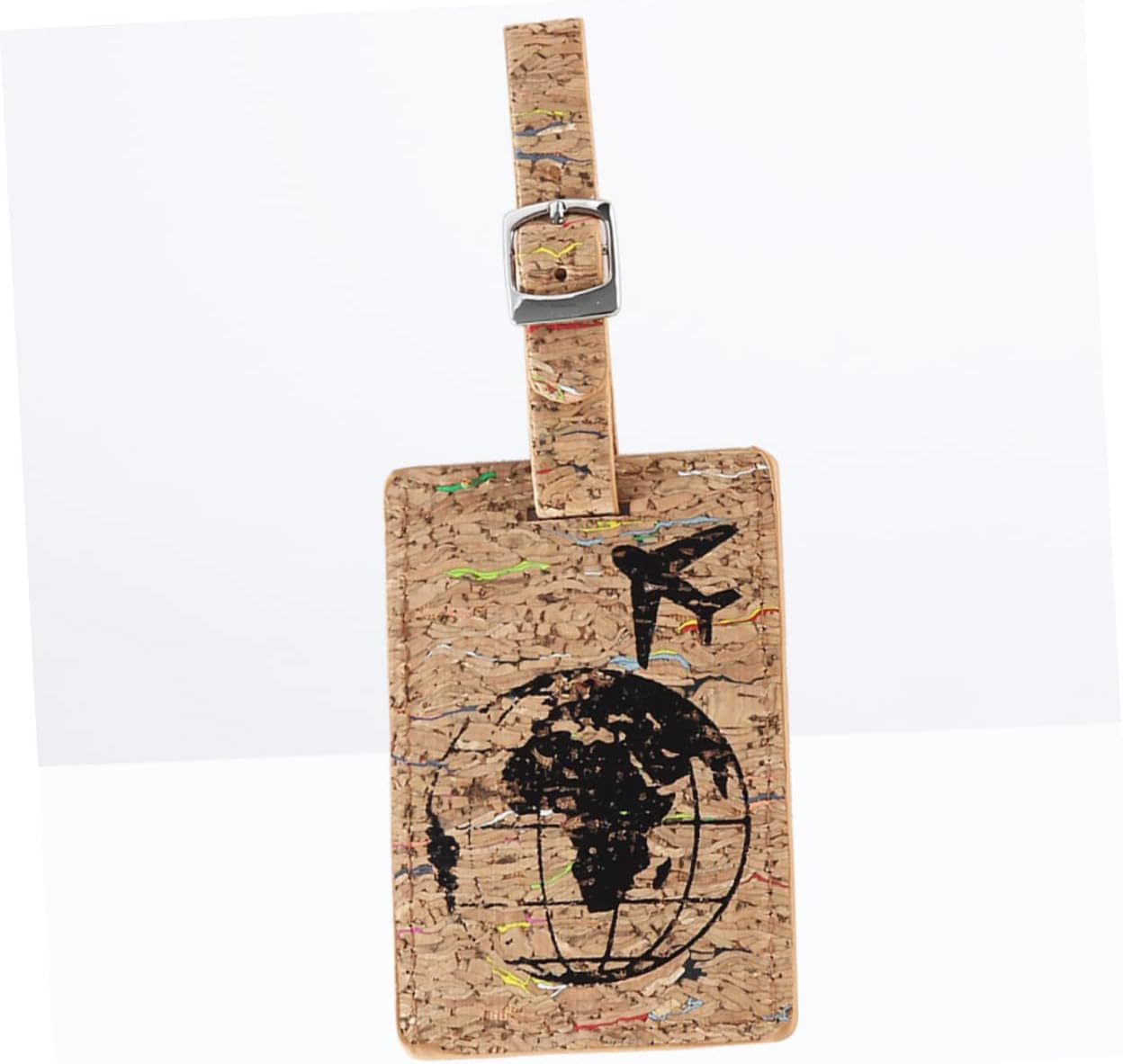 CONGARTENO Wooden Pattern Multi-Functional Luggage Tags Artificial Leather Baggage Tag for Travel Suitcase