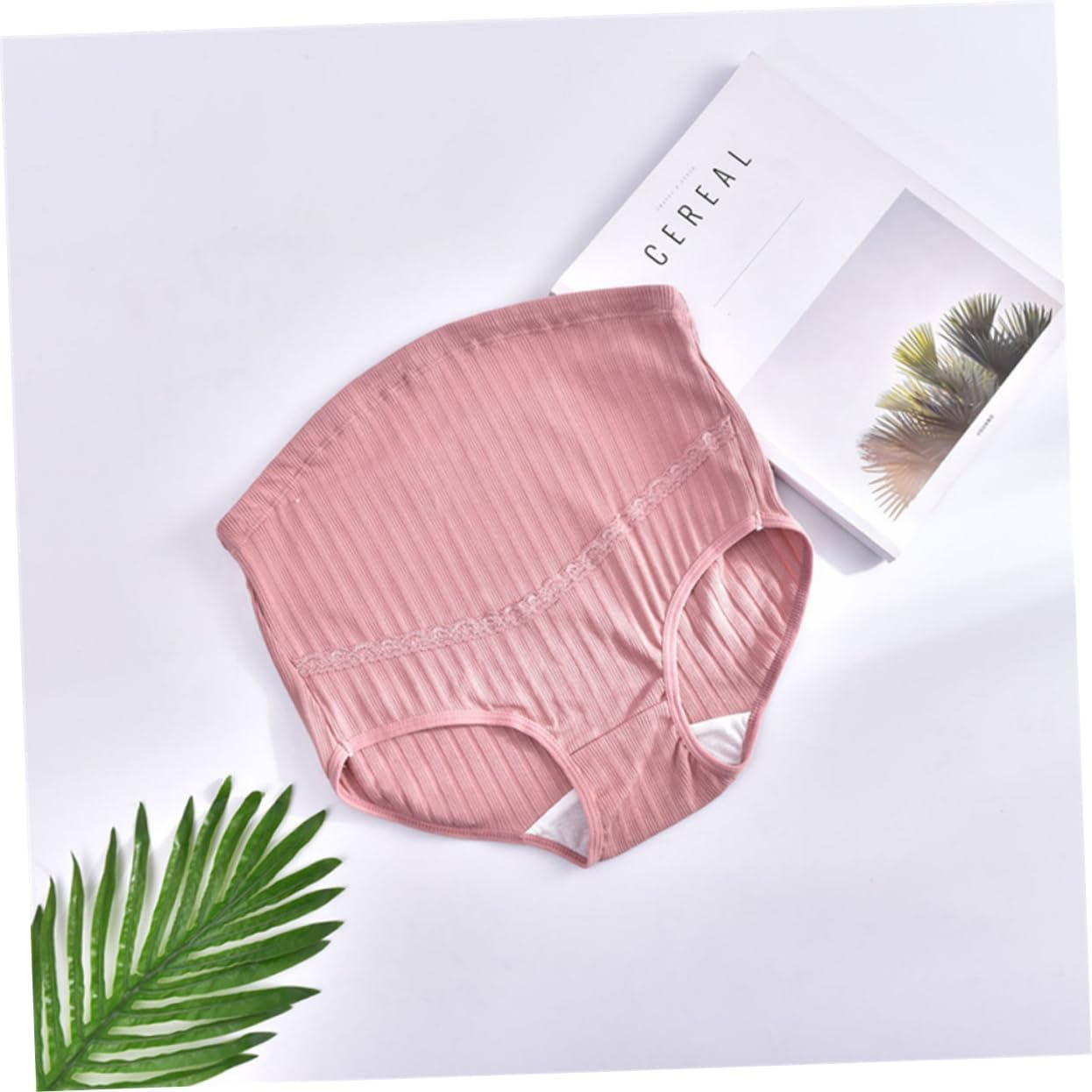 Maternity Panties High Waist Cotton Underwear with Splice Stomach Lift Adjustable Fit for Pregnant Women Breathable Stretchy Comfort image number 6