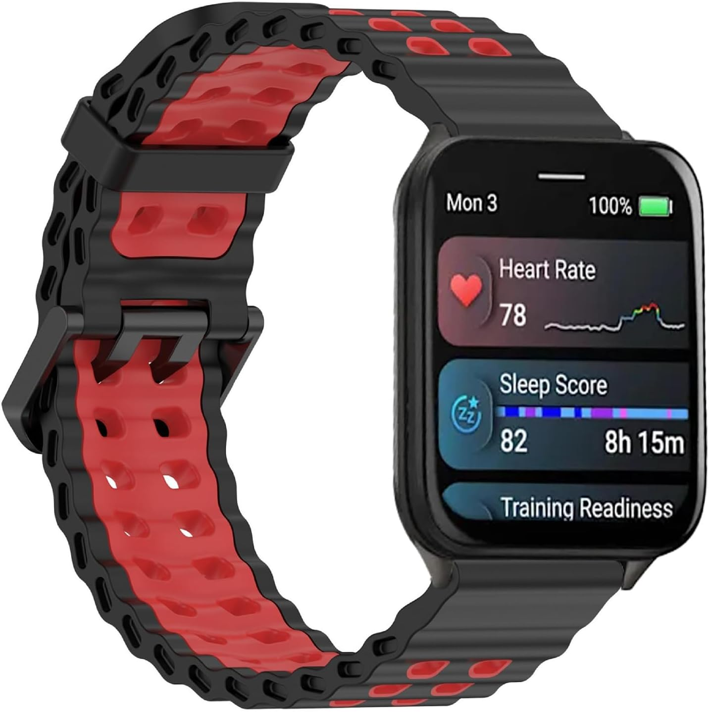 GIOPUEY Strap Compatible with Garmin Venu X1, Soft Silicone Strap, Wear-Resistant, Breathable, Replacement Strap