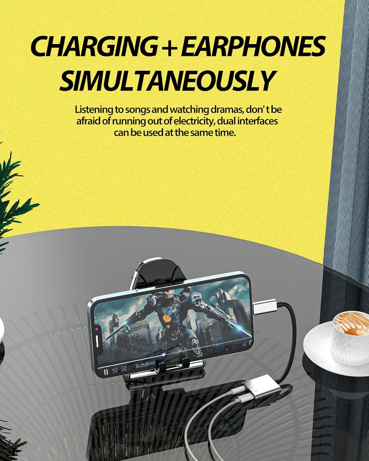 Lightning to 3.5Mm Jack Iphone Aux Adapter (2 in 1) Charger Headphone Splitter Cable Apple MFI Certified Audio Dongle Cord Earbud Charging Converter for 14 13 12 11 Pro Max X Xr Xs 7 8 plus 3.5+L image number 3