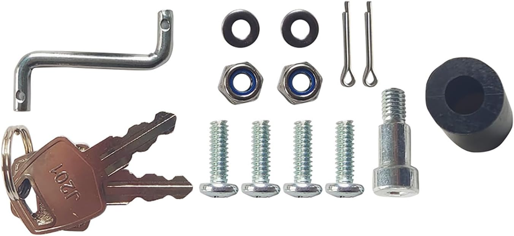 MAX COOL Truck Tool Box Lock, Trailer Door Lock with 2 Keys, 12V Power Operated Black Whale Tail T Handle Lock for Trailer Canopy, Door Latch Replacement Kit for Camper Horse Trailer Cargo Hauler image number 1