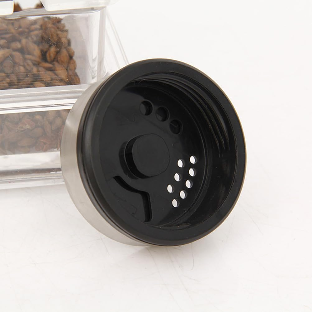 DOITOOL Spice Jars - 1 Piece 300 Ml round Spice Jars - Spice Shaker Glass Spice Container, Rotating Spice Organiser with Shaker Insert - Spice Storage Spice Jars, Spice Jar image number 6