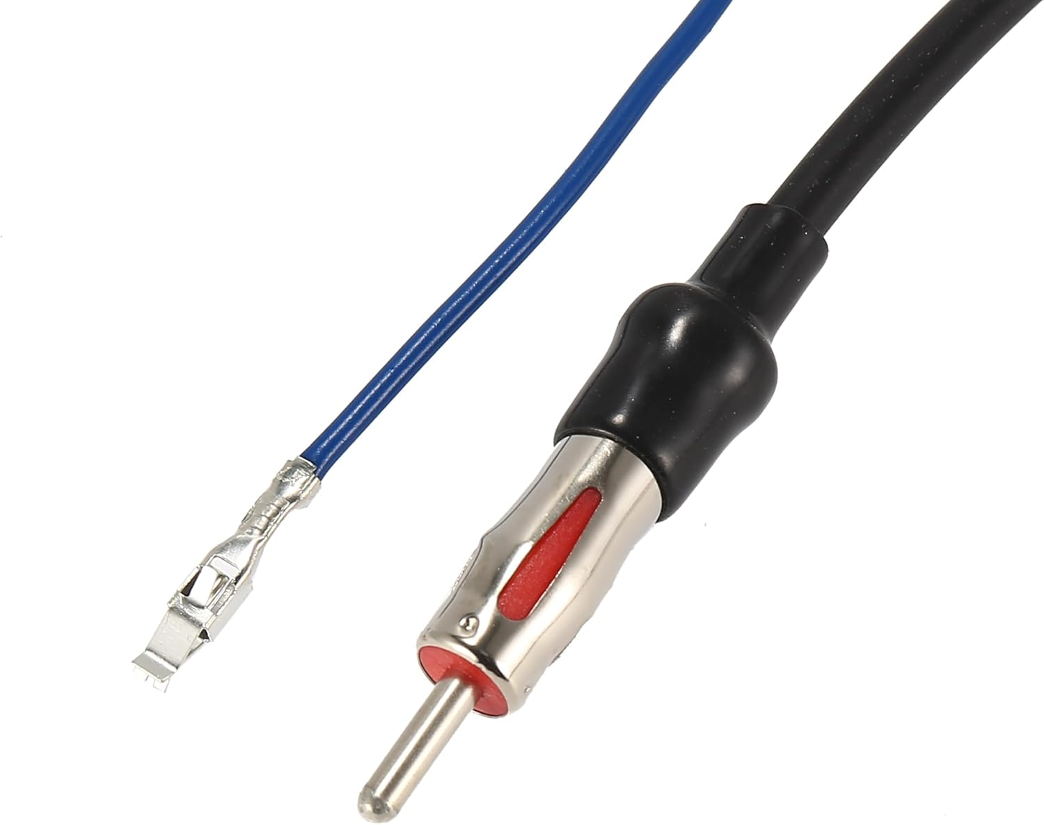 X AUTOHAUX Car Truck Radio Auto Antenna Dual Aerial Adapter Connector Cable with Amplifier FM AM Stereo Audio GPS Navigation for Audi for Volkswagen for VW image number 6