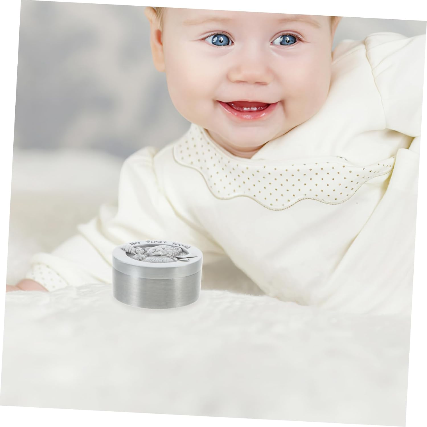 Metal Collect Tooth Box for One Year Old Boy First Tooth Box Sealing Performance