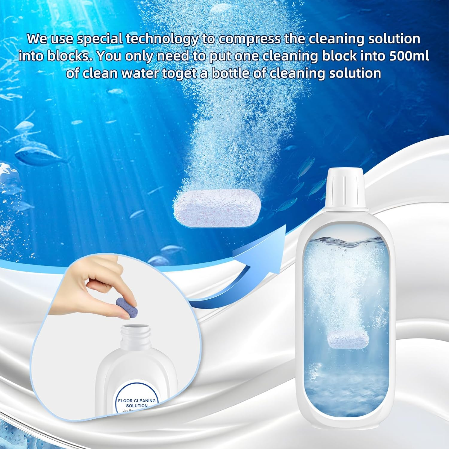 10 Bottles Floor Cleaner 500Ml per Bottle Lavender Flavor Floor Cleaning Solution Compatible with Tineco FLOOR ONE S5/S3/IFLOOR3/IFLOOR2/IFLOOR SERIES, Suit All Wet Dry Vacuum Mop (Lavender Flavor) image number 6