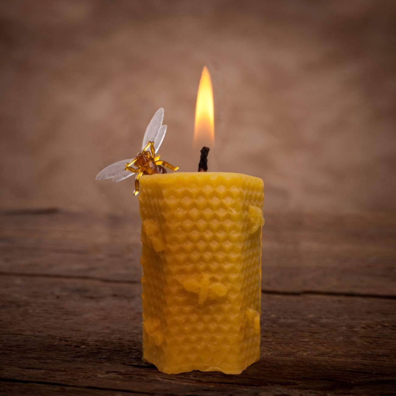 2 Pack Bee Honeycomb Candle Mould, 50 Roots Low Smoke Candle Wicks and 1Pc Metal Holder, Beehive Silicone Mould for Making Beeswax Candles image number 1