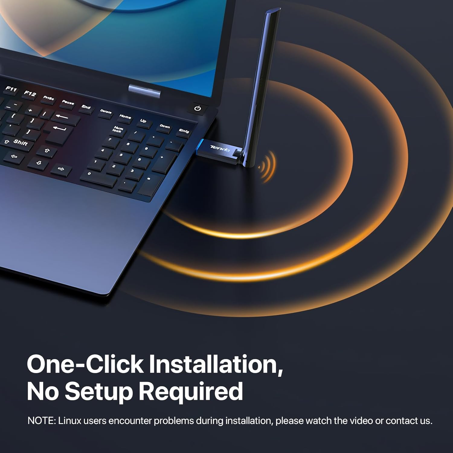 Tenda AX900 Wifi Adapter Wifi 6- Dual-Band 600Mbps 5Ghz/ 286Mbps 2.4Ghz, 6Dbi High Gain Antenna, Wireless Wifi Adapter for Windows 11/10/7/Linux3.10+/Ubuntu, USB Wifi Dongle (U11Pro) image number 4