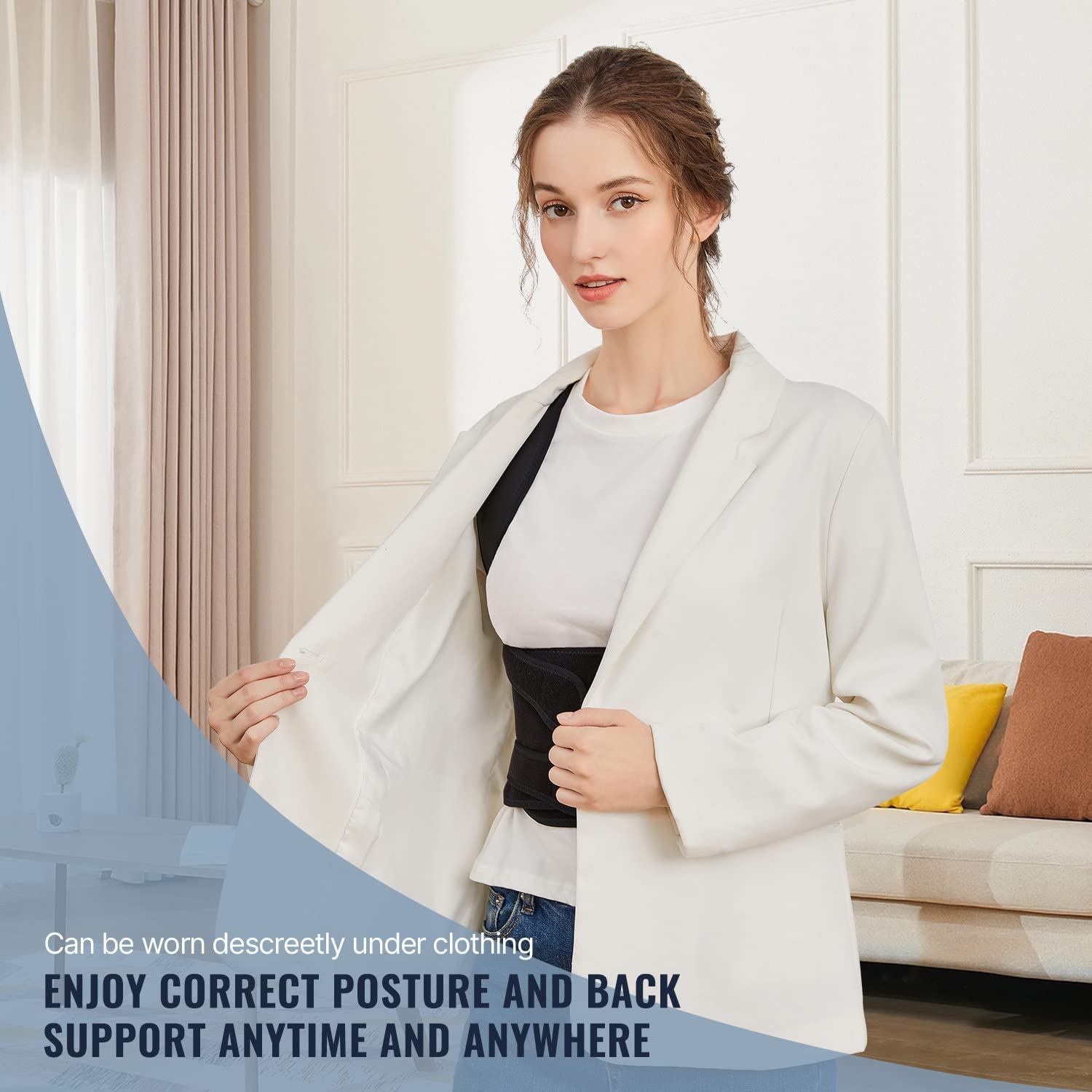 Back Brace and Posture Corrector for Women and Men, Back Straightener Posture Corrector, Scoliosis and Hunchback Correction, Back Pain, Spine Corrector, Support, Adjustable Posture Trainer image number 4