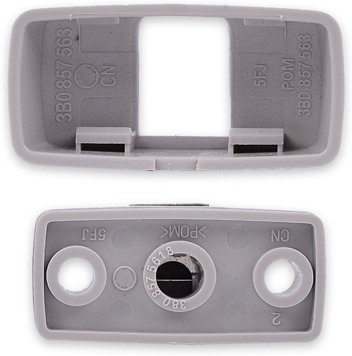 Runmade Gray Sun Visor Hook Clip Bracket Hanger Compatible with VW Golf GTI Jetta Mk4 Passat B5 B6 Touran Polo Seat image number 2