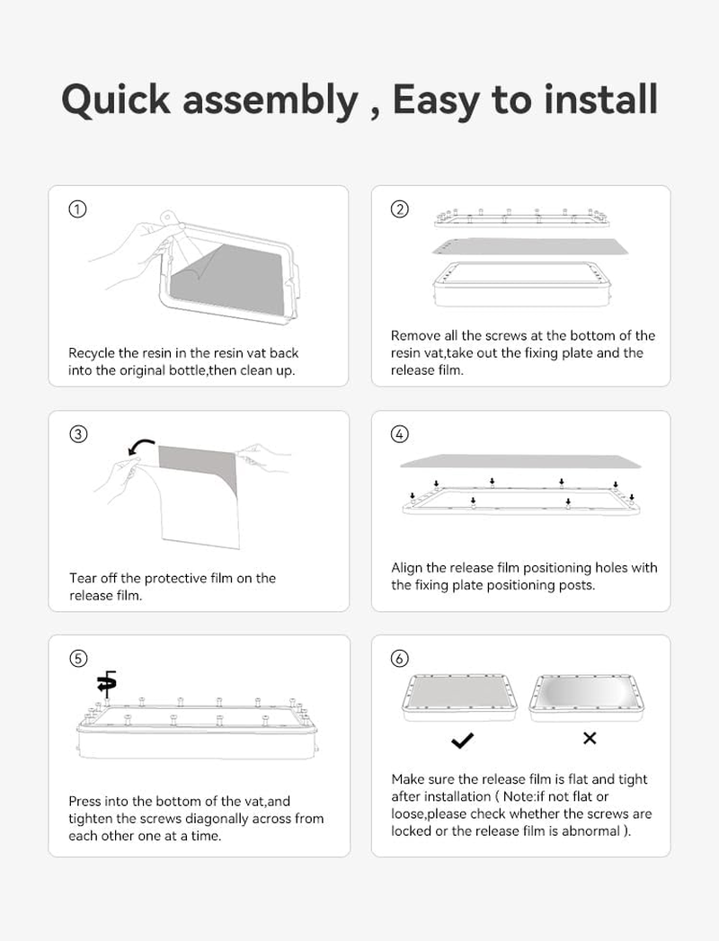 Creality Acf-Basic Release Film 7'' 3Pcs (160 X 235 X0.3 Mm) for Halot-One Pro, Elegoo Mars 4/Ultra/5 Ultra, Anycubic Mono 4/4 Ultra,Sonic Mini 8K S, 3D Printers Accessories, High-Speed Printing image number 6