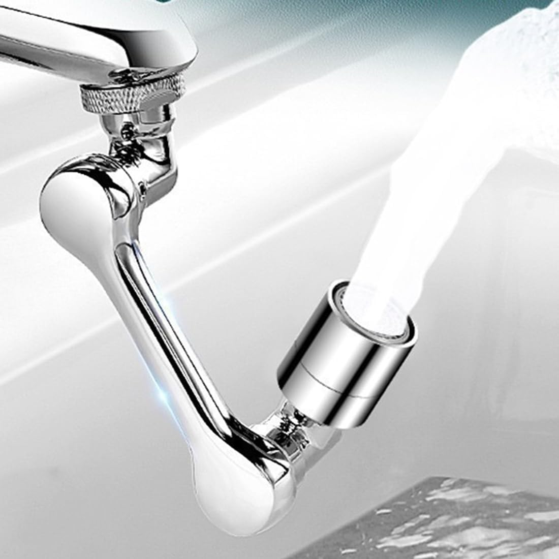 Rotating Tap Attachment Extension, 1080 Degree Multifunctional Extension Tap, Rotating Tap, Swivel Water Tap Attachment, Faucet Extender - BPA Free image number 3