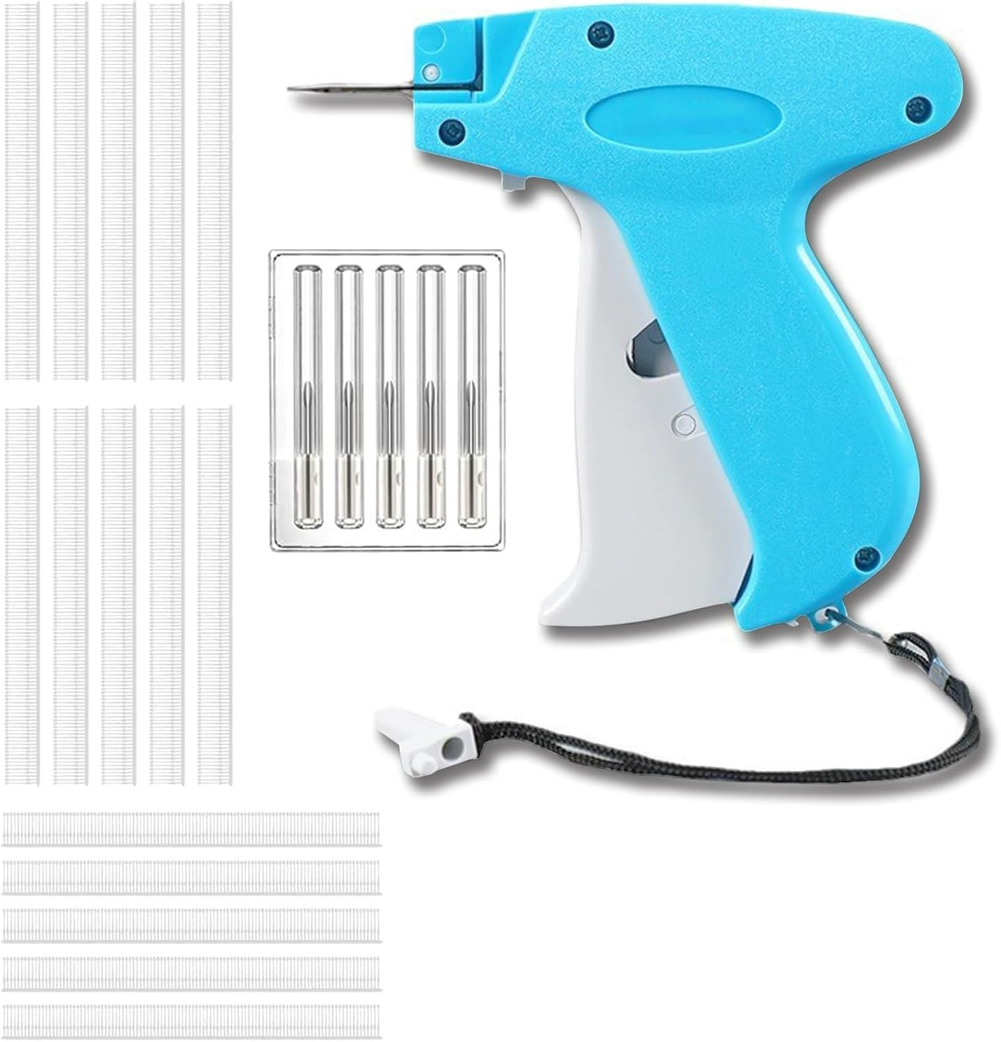 Pacify Tagging Gun for Clothing, Stitch Tag Gun for Clothes with 10000 Micro Fasteners & 6 Needles, Quick Fixer Stitchy Microstitch Gun Fine Stitch Tool (B)